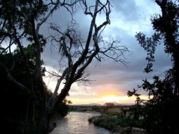 Dusk on the banks of Ewaso Nyiro RiverShaba National Park