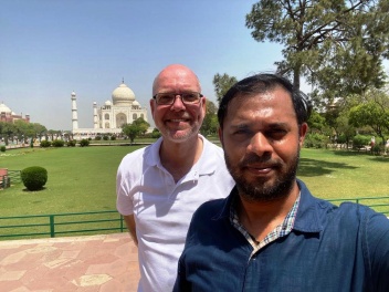 With Andreas at Taj Mahal
